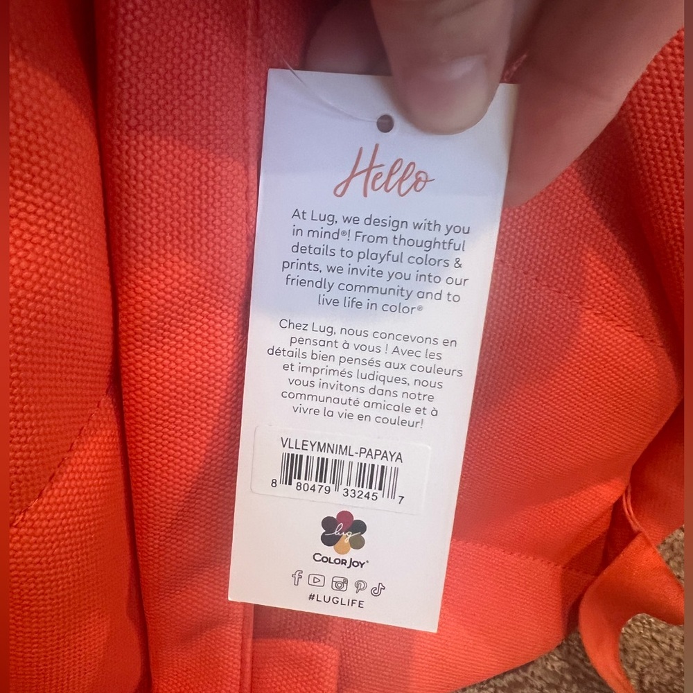 LUG Volley Mini Matte Luxe VL Backpack - Papaya NWT (with very minor defects) - Picture 5 of 15